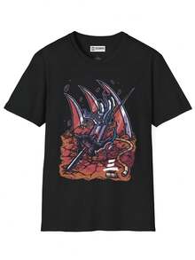 Camiseta de manga corta transpirable para hombre, negra, clásica, con cuello redondo, de Hidan From, estilo casual de verano. Una camiseta de manga corta adecuada para el hogar, el uso diario, fiestas y viajes, perfecta como regalo para amigos o familiares. - Negro - Ver 5
