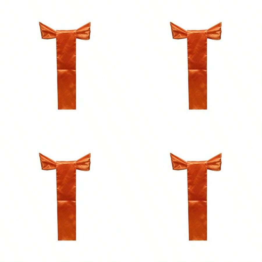Lazo de satén para decoración de sillas de 6 x 108 Pulgadas para Banquetes de Boda decoración de Cocina Paquete de 50 Naranja - Anaranjado - Ver 1