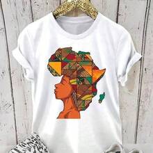 N9000130 Popular Camiseta Estampada de Cuello Redondo para Mujer, Manga Corta, Ropa Transfronteriza Europea y Americana - Negro - Ver 4