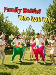 10/6/1pc Outdoor Campus Parent-Child Fun Interactive Game Pants - Multicolor - View 11