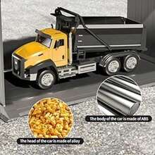 ✨[Construction Vehicle Set]3 Pack Truck Toy-Birthday Gifts|Diecast Semi Trucks Transport Set-Big Garbage Truck,Oil Tanker,Transport Vehicle Toy Pull Back Action-1/50 Scale Metal Collectible Model Alloy Car Vehicles|Children's Day Gifts For Kids Boys✨ - Gold - View 5