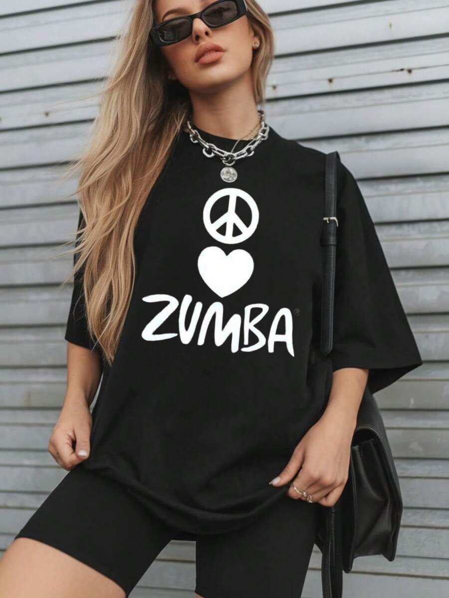 1 Piece 180g Women's T-Shirt, Men's T-Shirt. Casual Cotton Crew Neck T-Shirt. Women's Athletic T-Shirt. Designed By Y2K Generation Artists In The Bababask Style, Made From 100% Pure Cotton. Creative Cartoon Pattern Design, Comfortable Short Sleeves, Zumba Style. - 黑色3 - 查看 1