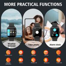 Smart Watch - High-Definition Display, Wireless Calling, Customizable Wallpaper, Fitness Tracking, Reminders, Music Control - Multicolor - View 2
