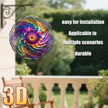 1pc 3D Colorful Layered Leaf Decor, 10in*10in With Rotating Hook, 360° DIY Creative Spinning Art Piece (Pendant Not Included), Random Style Sent As Gift - A - View 7