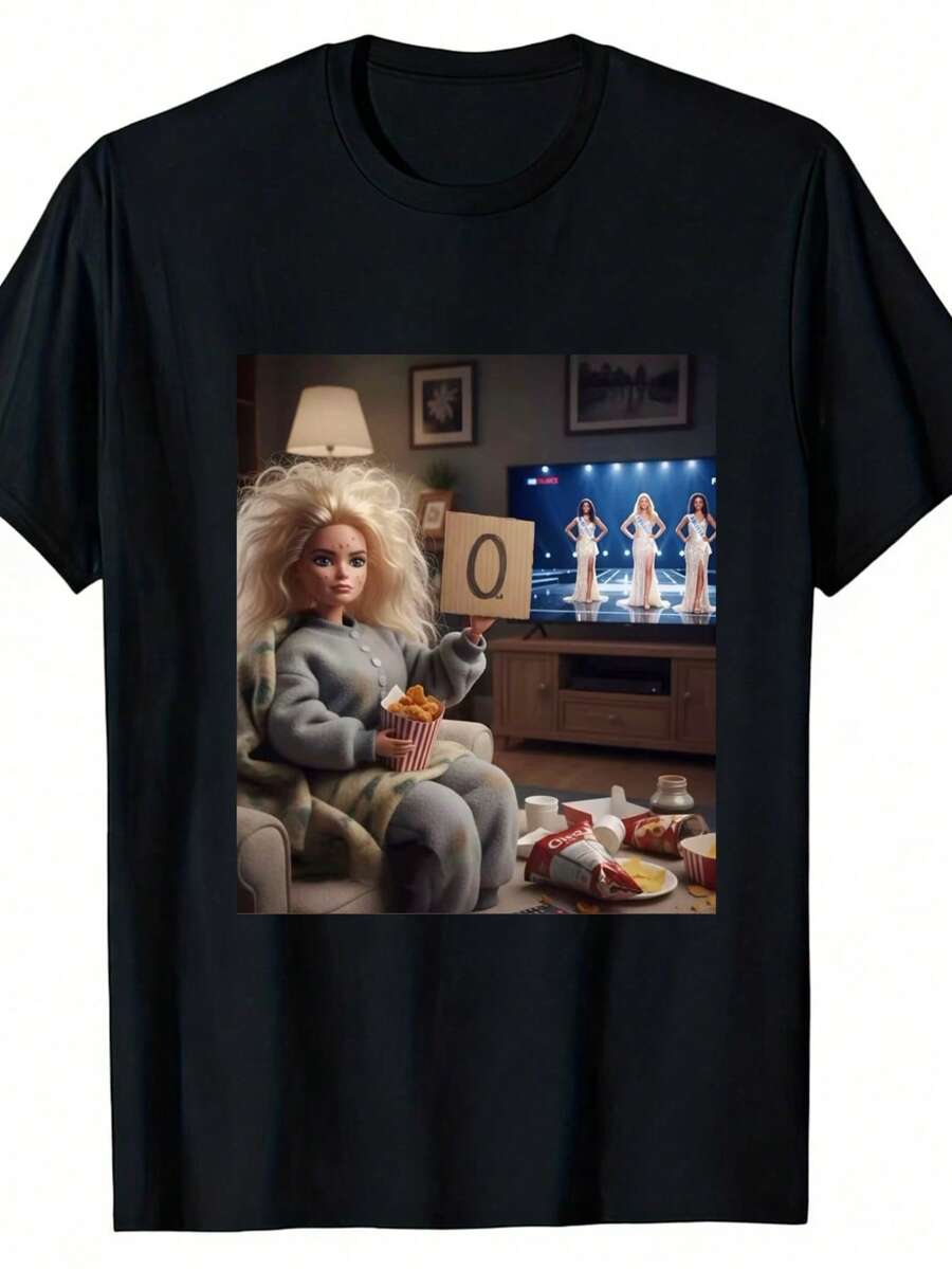 Plus - Plus - Camiseta unisex, diseño de muñeca bailarina de verano, regalo perfecto para amigos.playeras de hombre playeras oversize de mujer y2k camisa de mujer camisa blusa casual mujer blusa elegante mujer ofertas - Negro - Ver 1
