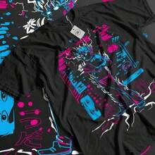 Camiseta Mob P1SYcho 100 Shigeo Kageyama Dimple And Mob Anime Gift Shirt Tallas disponibles Camiseta de manga corta de algodón puro 220G para hombre y mujer, tejido grueso, resistente a las arrugas y que no se deforma fácilmente. Estilo sencillo y versátil, ligero y transpirable, perfecto para ir al trabajo, viajar, acampar, ir de compras y para el tiempo libre diario. - Negro - Ver 1