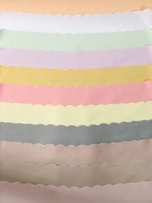 10 piezas/paquete - Bragas sin costuras con borde ondulado para mujeres, bragas sólidas cómodas y amigables con la piel para damas sexys - Multicolor 4 - Ver 5