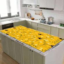 1 pieza Tapete de secado de platos, Tapete para máquina de café, Fondo amarillo con patrón de flores blancas, hojas verdes y abejas, Tapete absorbente y de drenaje, Adecuado para mesa de comedor y cafetería, Tapete de drenaje multiusos, Regalo para el hogar, Decoración de escritorio - XYLSD-343 - View 8
