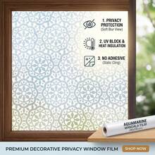 Frosted Window Film Privacy Film For Glass Windows 44.5x200cm, Static Cling Decorative Snowflake Pattern, Blocks UV Removable Frosting Opaque Glass Film For Home Bathroom - Snowflake - View 8