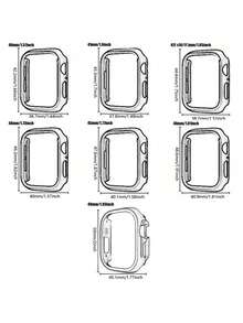 2件裝黑色硬殼手錶保護殼，適用於38/40/41/42/44/45/49/46mm Ultra/SE/8/7/6/5/4/3/2/1/1，防震時尚智慧手錶殼配件 - 黑色 - 查看 6