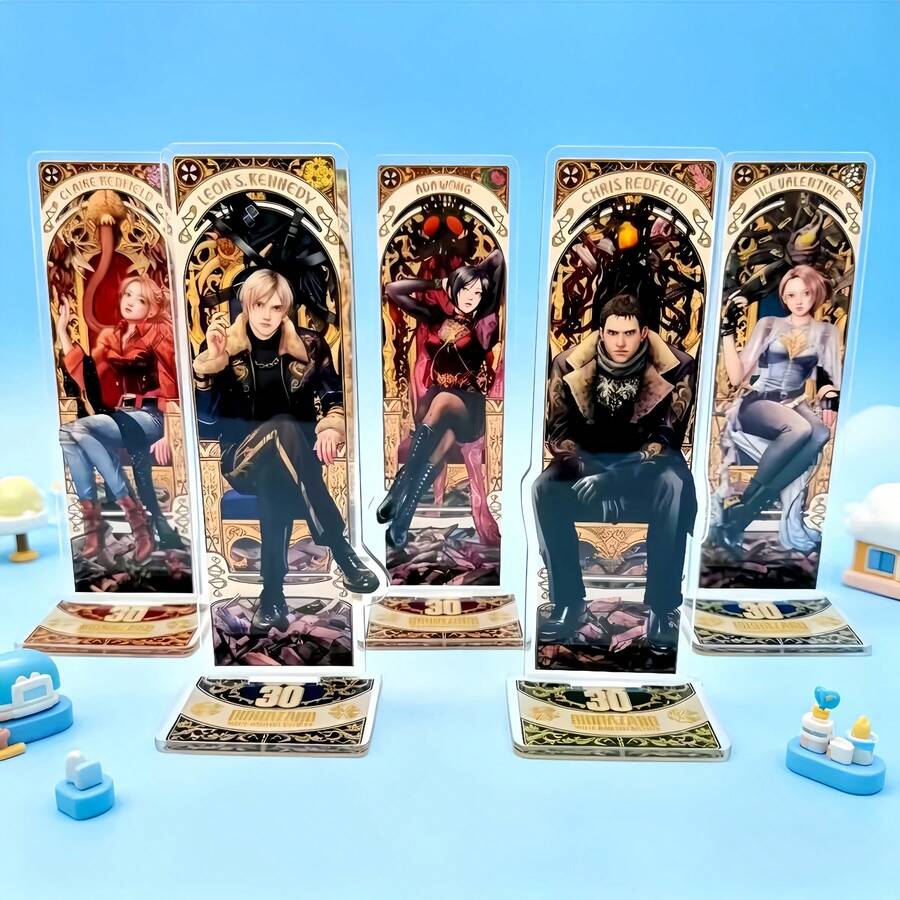 Bộ 3 mô hình nhân vật đứng, mô hình truyện tranh & anime, Leon Kennedy, Wong, Albert Wesker, Jack, Luis, Ashley, mô hình đứng Leon, quà tặng sinh nhật, quà lưu niệm tiệc tùng - Nhiều màu - Xem 1