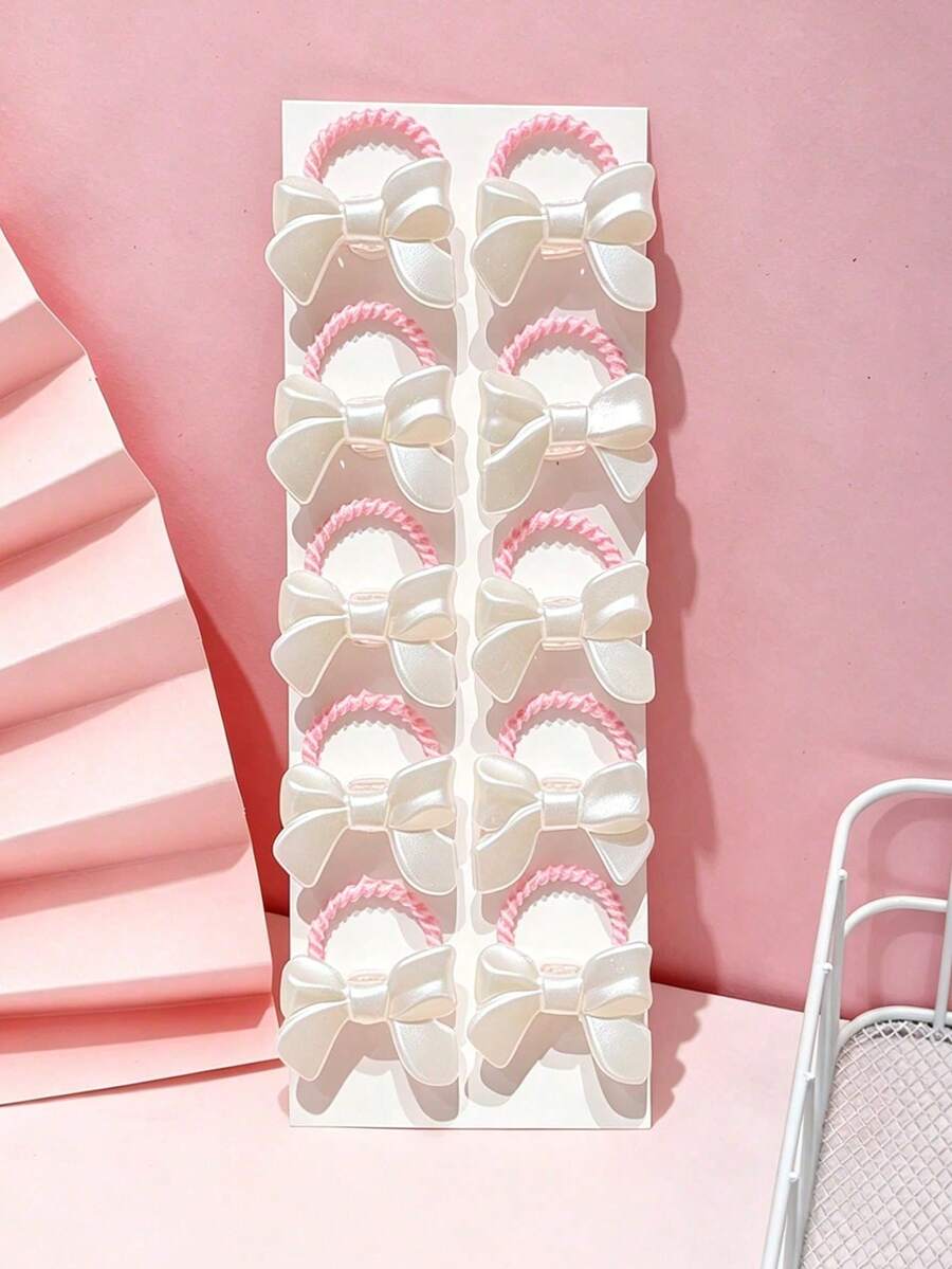 10 phụ kiện tóc băng đô nơ ngọc trai bóng ngọt ngào - Nhiều màu - Xem 1