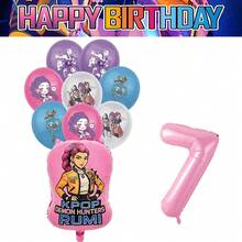 Globos decorativos con números para fiesta de cumpleaños de niña, fiesta de bautizo de bebé, suministros, regalos y juguetes - Juego de globos - Ver 10