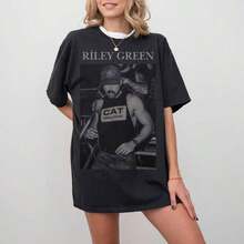 Retro Graphic T-Shirt Of The King Of Pop, Custom Print, Unisex, Vintage Urban Style, Loose Fit Cotton Short Sleeve Crew Neck T-Shirt, Blouses For Women. Casual Blouses For Ladies. - 黑色 10 - 查看 7