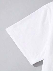 Nuevas llegadas para el verano. Camiseta de manga corta con cuello redondo y estampado informal para mujer Howell All-Match, blusa blanca de verano, camisa > Hermosa. - Blanco - Ver 6