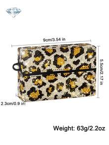BLBLBL 1PC Multicolor Leopard Print Super Cute Luxury Shiny Electronic Cigarette Case FOR TEREA, Handmade With Grade A Rhinestones, Extremely Sparkling Under Glamorous Lights Or Sunlight, Suitable For Beauty Lovers' Daily Use - Diamond Version - View 5