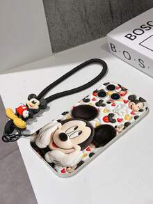 This Disney Mickey Mouse Lanyard Phone Case Is Fully Covered In TPU Material. It's Shockproof, Lightweight, And Compatible With IPhone17/16/11/13/15/15 Plus/15 Pro/15 Pro Max/12/14 Pro Max/11 Pro Max/12 Pro/12 Pro Max/13. This Phone Case Makes A Popular Birthday Gift Or Business Gift; It's Durable, Stain- And Fingerprint Resistant, And Suitable For Both Men And Women. The Set Also Includes A Mickey Mouse Phone Case And A Mickey Mouse Plush Bracelet. It's A Perfect Gift For Friends And Family. This Stylish Phone Case Is Fun, Lightweight, And Durable. IPhone17 Pro Max Phone Case, Minnie Mouse Phone Case. - 白色 - 查看 5
