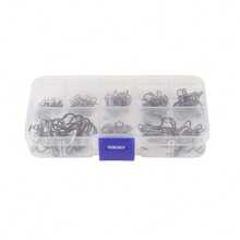 90pcs Assorted Fishing Hook Set, Includes Lure Treble Hooks With Detachable Rings, Carp & Catfish Sequin Lures With Butterfly Hooks, Comes With Tackle Box - Multicolor - View 6