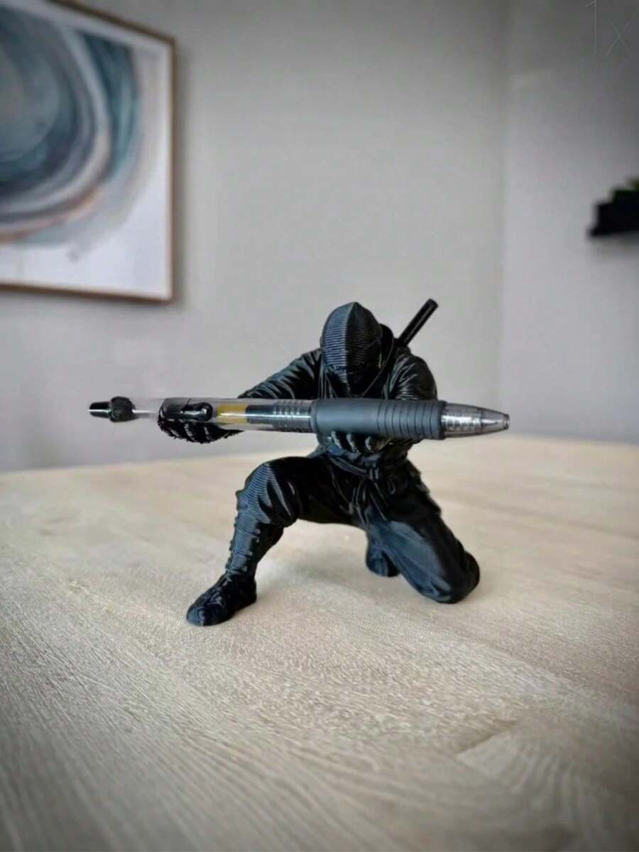 1件 3D筆筒,現代極簡桌面文具收納架,創意桌面裝飾,多功能筆、美工刀、尺收納架,設計師書房展示架 - 均碼 - 查看 1