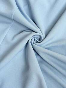 Vestido largo de fiesta elegante y ajustado con hombros descubiertos y abertura para mujer de talla grande, ideal para fiestas navideñas y ocasiones formales.Disponible en azul marino. - Celeste - Ver 9
