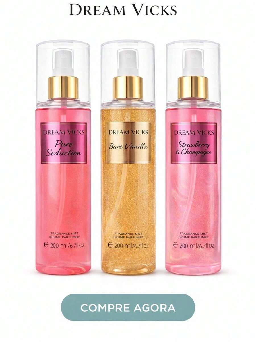 LANÇAMENTO KIT BODY SPLASH VANILLA + PURE + CHAMPAGNE 200ML - Floral - Visão 1