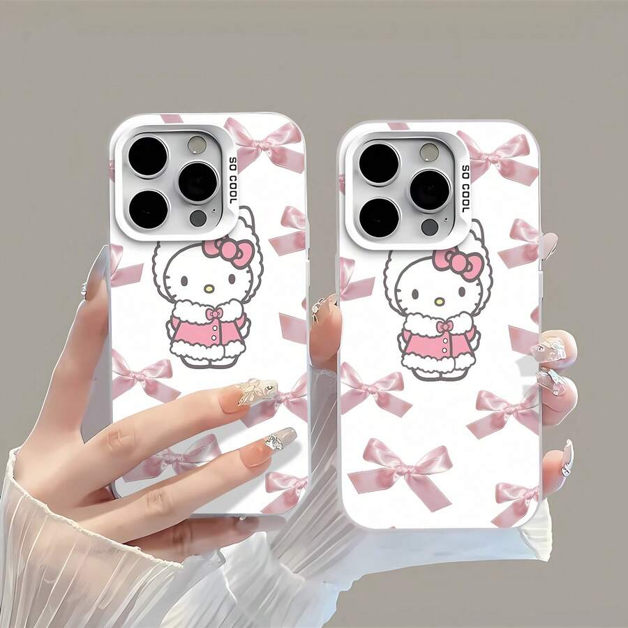Funda para móvil con diseño de lazo rosa de , compatible con Samsung, Apple, VIVO, OPPO, , Transsion, ,  y Honor. Fabricada en TPU, ofrece protección contra golpes y caídas. Un regalo ideal para familiares y amigos. - Blanco - Ver 1