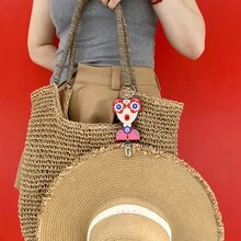 1pc New Colorful Soft Doll Shaped Multi-Function Hat Storage Organizer, Slouchy Hat Leash Anti-Lost Accessory - Multicolor - View 12