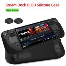 Steam Deck 立式保护套，加厚硅胶配件保护套，软壳保护套，带 2 对拇指握把 - 查看 2