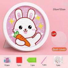 DIY钻石画工艺套装，手工钻石贴纸艺术，儿童益智玩具，女孩玩具 - 彩色 - 查看 5