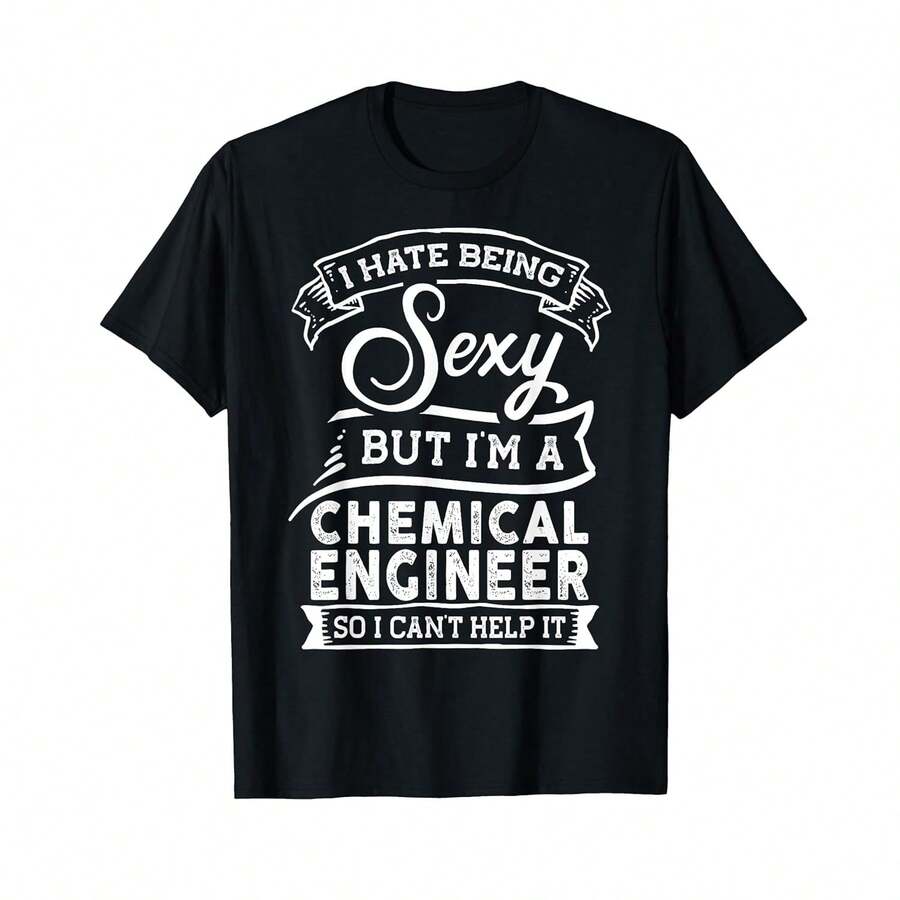 Camiseta unisex de manga corta, Camiseta 'Odio ser sexy pero soy ingeniero químico', camisetas para hombre, Spiderman, , camisetas para mujer, Romwe para hombre, boho chic, regalos para maestros, camisetas para mujer, ropa curvy para hombre, y2k - Negro - Ver 1