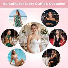 6 Pairs Nipple Covers For Women, Small Strong Adhesive Pasties Nipple Covers Adhesive Silicone Nipple Covers No Show Sticky Breast Petal Nude Seamless Washable Invisible Breast Cakes - Nhiều màu - Xem 4