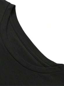 Camiseta Casual de Mujer para el Día de San Valentín, Estilo Europeo y Americano, Primavera-Verano, con Estampado de Pequeñas Margaritas, Holgada y Cómoda, Blusa Blanca de Verano - Negro - Ver 3