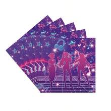 60 Stück K-POP Themen Party Zubehör Set, geeignet für die Dekoration von K-POP Geburtstagsfeiern. Mit einem lila Musik-Thema, um einen einzigartigen Party-Dekorationseffekt zu schaffen - Übersicht 7