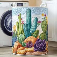 Cesta de Almacenamiento de Ropa Sucia Acolchada de Algodón Serie Cactus 2026, Cesta Antipolvo para Ropa Sucia - 37 modelos - Ver 12