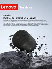 Altavoz Bluetooth Lenovo D01 con micrófono de cancelación de ruido de alta definición, altavoz portátil mini subwoofer con sonido envolvente, excelente calidad de sonido, larga duración de la batería, conexión inalámbrica, adecuado para computadora, escritorio, automóvil, uso doméstico - Ver 5