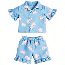 2Pcs Doll Pajama Outfit Fits 16-18 Inch American Girl Doll, Cute Sleepwear Clothes Set For Doll Dress Up Gift For Girls - Multicolor - View 19