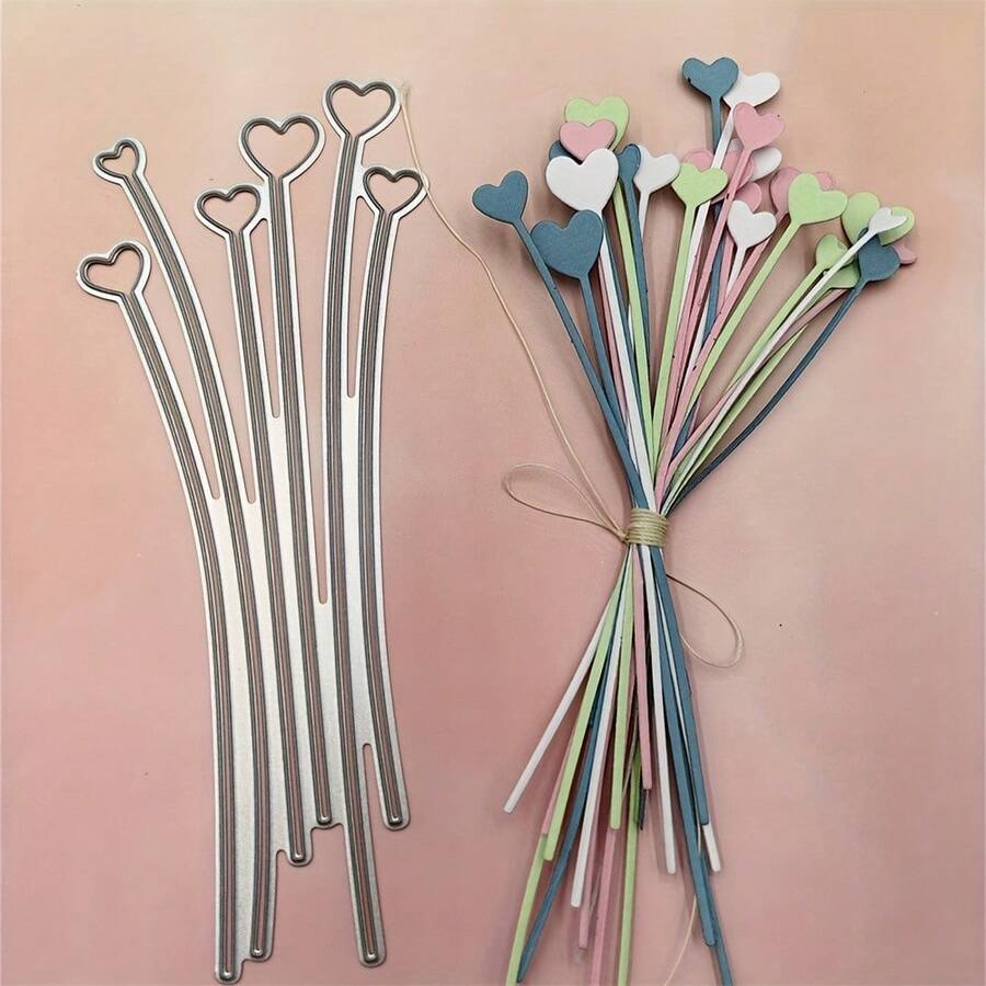 1个心形切割模具，适用于DIY相册、卡片、剪贴簿装饰纸艺、手工工艺品