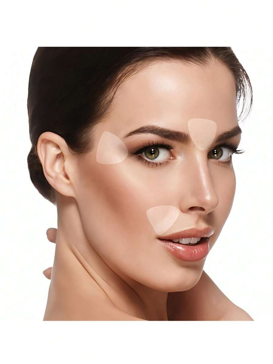 Y-Shaped Night Face Patches, Suitable For Forehead, Eyebrows, Lips, Mouth Area And Under Eyes, Specially Designed For Korean Beauty - Multicolor - View 1