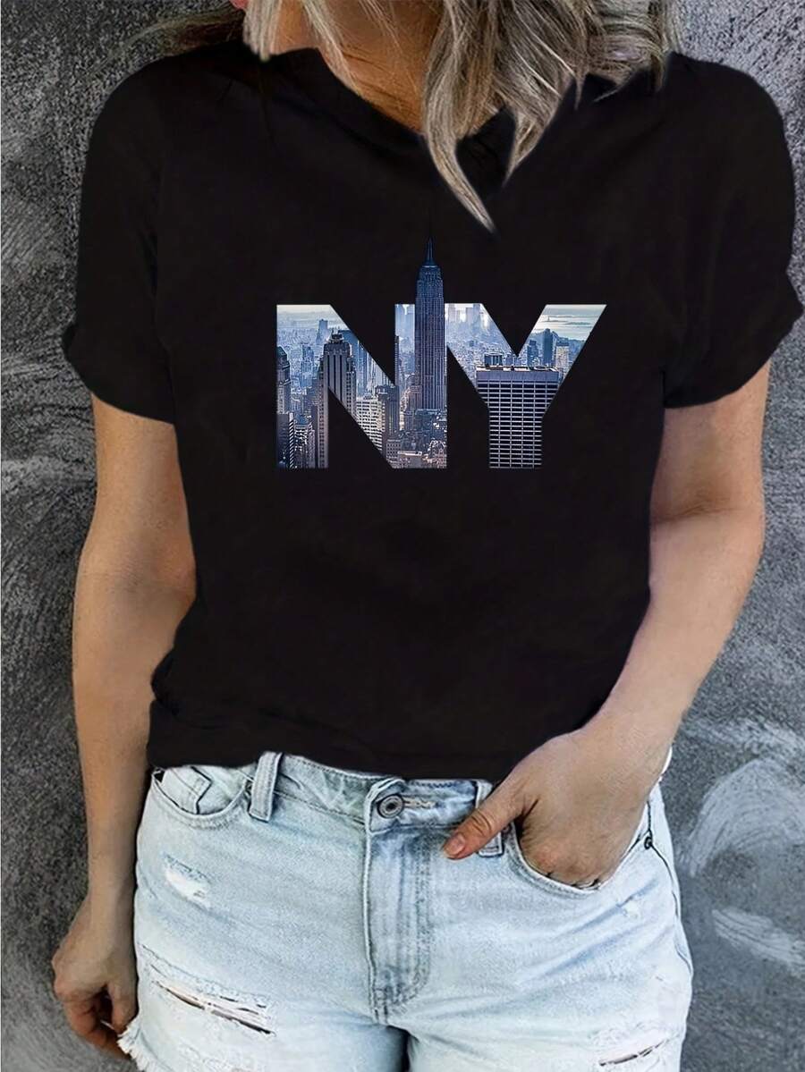 Women T-Shirts - Black - View 1