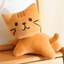 可爱极简猫咪毛绒玩具，柔软填充小猫玩偶，黑色、白色、橙色和灰色可爱毛绒玩具，送给爱猫人士的礼物 - 彩色 - 查看 17