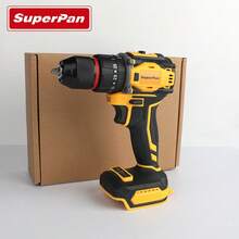 SuperPan 20V Brushless Cordless Drill Driver, 60N.M High Torque, 25+1 Clutch, 2-Speed Electric Screwdriver For Home DIY & Repairs,Bare Tool - Yellow - View 10
