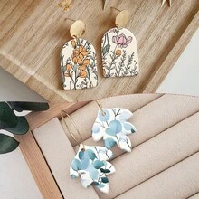 1pc Colorful Flower Leopard Pattern Print Polymer Clay Transfer Paper, Suitable For Creating Jewelry, Earrings, Transfer Paper DIY Handmade Mold - 1Pc - View 4
