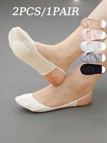 Women's Invisible Low-Cut Boat Socks, Women's Low-Cut Invisible Boat Socks, Summer Thin Low-Cut Anti-Slip Half-Sole Socks That Don't Slip Off - Multicolor - View 1