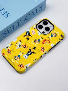Casing Ponsel 2-in-1 Paul Frank Phelin Berlisensi Resmi, Perlindungan Anti Guncangan Seluruh Bodi dengan Penutup Kamera, Motif Kartun Monyet, Beruang, dan Karakter Sirkus, Desain Baru untuk iPhone 13/14/15/16 Pro Max - MultiWarna - View 4