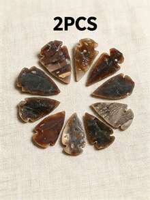 QYDCX Puntas de flecha de piedra natural surtidas premium: ideales para la fabricación de joyas DIY, suministros de artesanía, accesorios de caza y cristales curativos espirituales - un imprescindible para amantes de la naturaleza y artesanos - Multicolor - Ver 8
