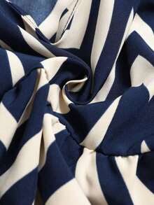 Camisa casual de mujer con mangas cortas tipo vacaciones - azul real - Ver 6