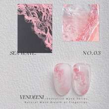 MISS MIANEL 12ML/件 2026新款白色藍色黑色透明波浪漸層氣泡孔凝膠指甲油 快速混色大理石波浪UV凝膠 適用於指甲 粉紫色美甲 - 彩色 - 查看 16