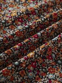 Parte superior informal de mujer con estampado floral diminuto, con espalda descubierta y lazo en el cuello, para verano - Crop tops para mujeres, ropa occidental para mujeres, tops lindos para salir, tops bohemios lindos de verano para m - Multicolor 3 - Ver 6