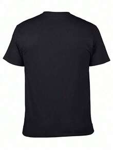 Camiseta con Estampado de Corazón, Manga Corta, Cuello Redondo, Top Casual para Verano y Primavera, Ropa de Mujer - Negro - Ver 2