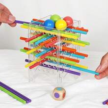Interactive 2-In-1 Family Game Night Toy - Kids Wooden Stick Pull & Balance Challenge, Fun Parent-Child Bonding Activity, Educational Montessori Travel Party Game With Portable Storage Multi-Functional Interactive Stick Pulling - Multicolor - View 10